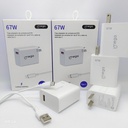 IMEGA CARGADOR USB 67W CARGA RAPIDA + CABLE USB TIPO C 1MT