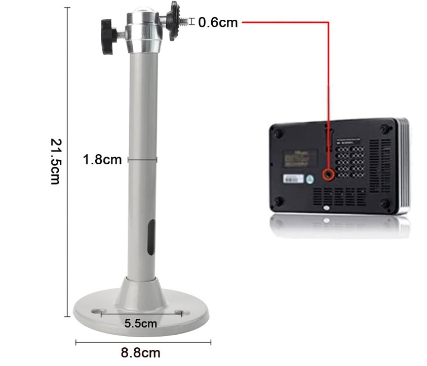 SOPORTE PROYECTOR TECHO TELESCOPICO 20 A 40 CM EXTENSIBLE - NO TRAE TORNILLOS NI TARUGOS
