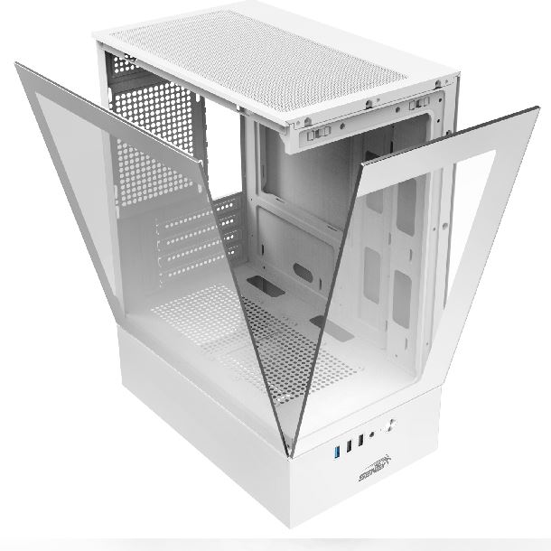 SENTEY GABINETE GAMER H10 + 5 COOLER ARGB WHITE VIDRIO TEMPLADO 6100-ARGB-SFWHITE