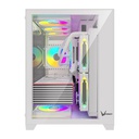 FORMULA V GABINETE GAMER CRYSTAL Z5 WHITE MATX + 1 FAN FRGB