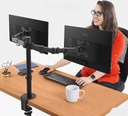 NETMAK NM-ST18 SOPORTE DOBLE MONITOR 10&quot; A 30&quot; MOVIL AGARRE C