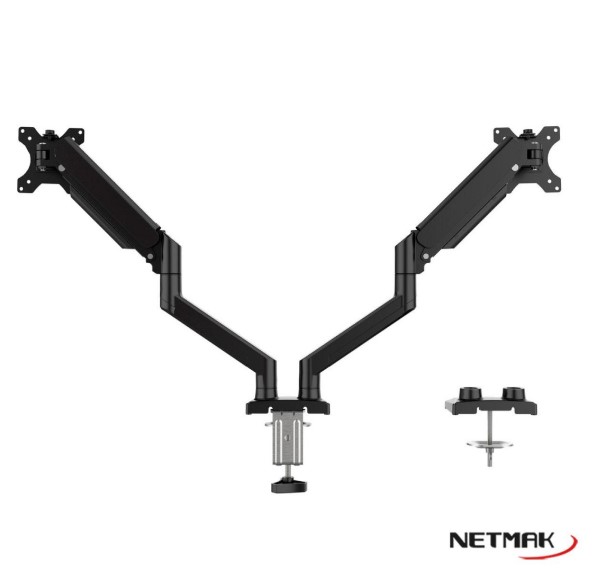NETMAK NM-ST33 SOPORTE DOBLE MONITOR 10&quot; - 30&quot; HIDRAULICO
