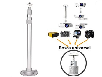[9864] SOPORTE PROYECTOR TECHO TELESCOPICO 20 A 40 CM EXTENSIBLE - NO TRAE TORNILLOS NI TARUGOS