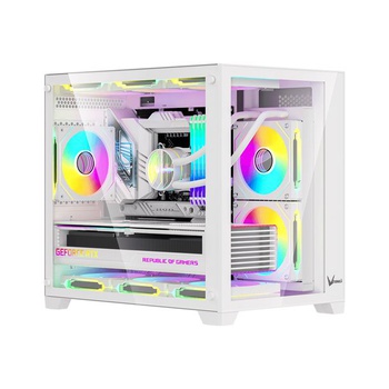[9923] FORMULA V GABINETE GAMER CRYSTAL Z5 WHITE MATX + 1 FAN FRGB