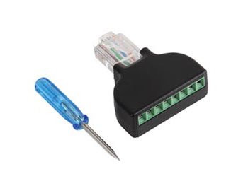 [1615] PRONEXT AR RJ45 BOR Conector de RJ45 Macho a Bornera. Incluye Mini destornillador