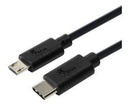 XTECH CABLE CONECTOR TIPO C MACHO A MICRO USB MACHO 1.80 MT XTC-520