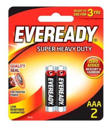 [2350] EVEREADY PILA AAA BLISTER X 2 UNIDADES CARBON