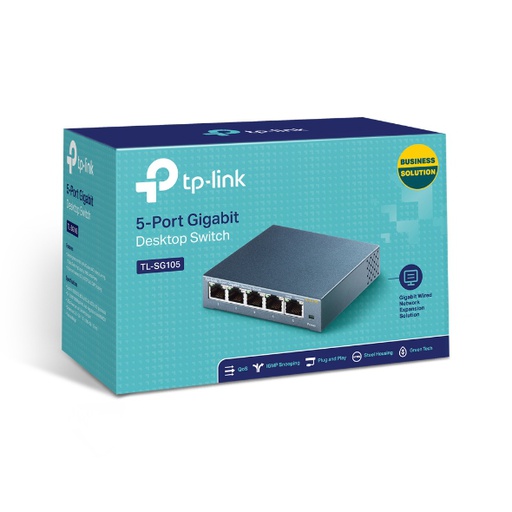 [2599] TPLINK SWITCH GIGA TL-SG105 Switch 5P TpLink Gigabit Acero 10/100/1000 MBPS