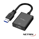 NETMAK NM-TC35 - ADAPTADOR USB 3.0 ENTRADA A HDMI HEMBRA SALIDA no es bidireccional
