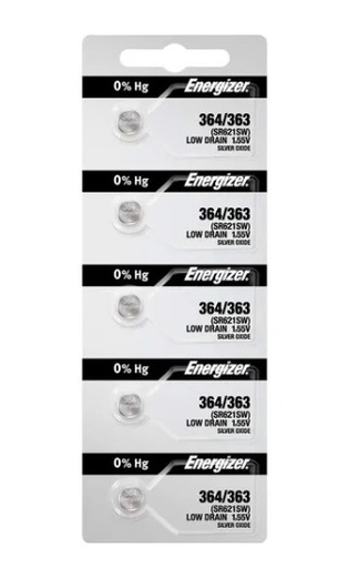 [6250] ENERGIZER ENE364 PILA OXIDO PLATA 1.55V 364/363 BLISTER X 5 U