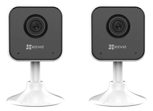 [8324] COMBO EZVIZ INTERIOR SEGURIDAD H1C FULL HD 1080 GRAN ANGULAR MIC AUDIO X 2