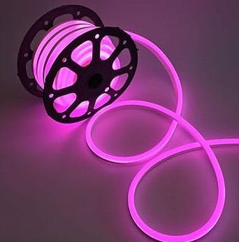 [8533] FOREST LIGHTING MANGUERA 12V NEON 612 LUZ 50 MTS 6X12 MM COLOR ROSA PINK