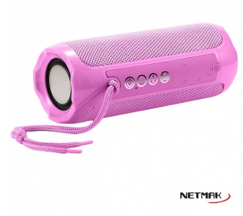 [9282] NETMAK NM-FLOW-P PARLANTE PORTATIL BLUETOOTH 10W COLOR ROSA