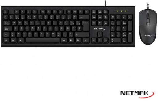 [9405] NETMAK NM-KB340 COMBO TECLADO MOUSE CABLE USB