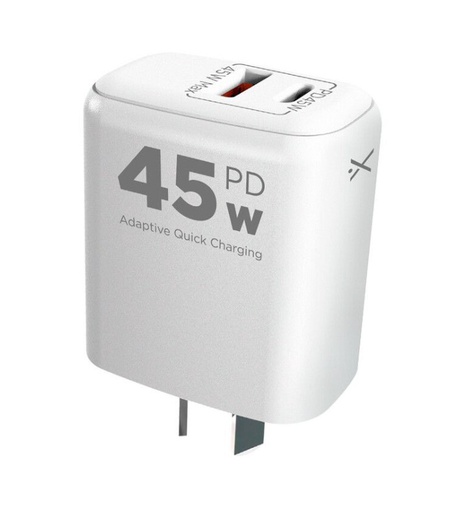 [9726] XAEA CARGADOR 220V OPTIMUM 5A 45W TIPO C PD + USB