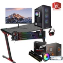PC GAMER ARMADA AM5 RYZEN 5 8500G MOTHER A620M-E 32GB RAM M.2 1TB COOLERS RGB FUENTE 750W 80+ BRONZE + COMBO 4 EN 1 + JOYSTICK + MONITOR + ESCRITORIO GAMER + SISTEMA Y JUEGOS!
