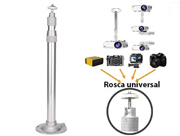 [9864] SOPORTE PROYECTOR TECHO TELESCOPICO 20 A 40 CM EXTENSIBLE - NO TRAE TORNILLOS NI TARUGOS