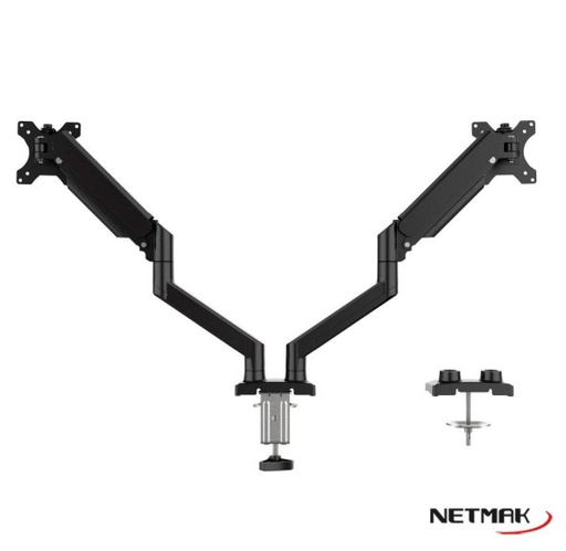 [10001] NETMAK NM-ST33 SOPORTE DOBLE MONITOR 10&quot; - 30&quot; HIDRAULICO