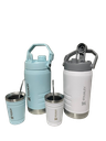 YQ H10249 TERMO GALONERA 1.2LT SIMIL STANLEY + VASO/MATE VARIOS COLORES
